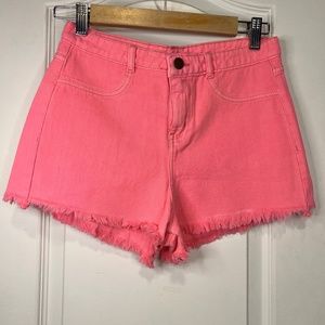 pink denim shorts (fit like a Small)